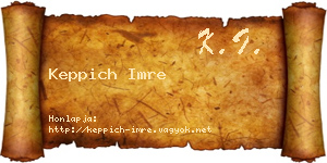 Keppich Imre névjegykártya
